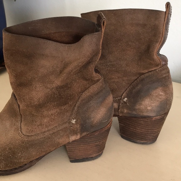 Rag & Bone slouchy boho suede distressed western - Picture 4 of 8